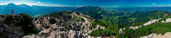 Panorama Kehlstein mit Berchtesgadener Alpen