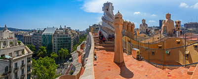 Auf dem Dach des Casa Miró (Gaudi), Barcelona