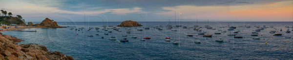 Vollmond über Tossa de Mar, August 2022