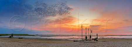 Sonnenuntergang bei Dangast, südl. Nordsee