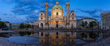 Panorama Karlskirche in Wien