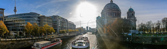 Die Spree am Dom in Berlin, Okt. 2022
