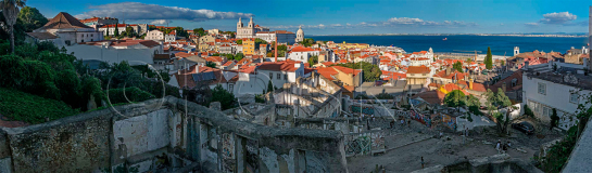 Panorama Alfama in Lissabon, Portugal